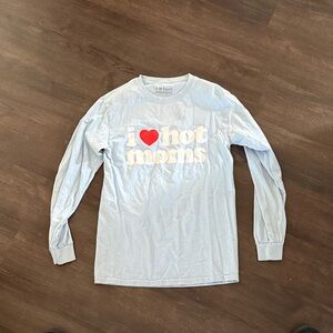 DANNY DUNCAN Light Blue 'I Love Hot Moms' Long Sleeve Shirt